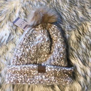 C.C. Hat/NEW/exclusive browns/white